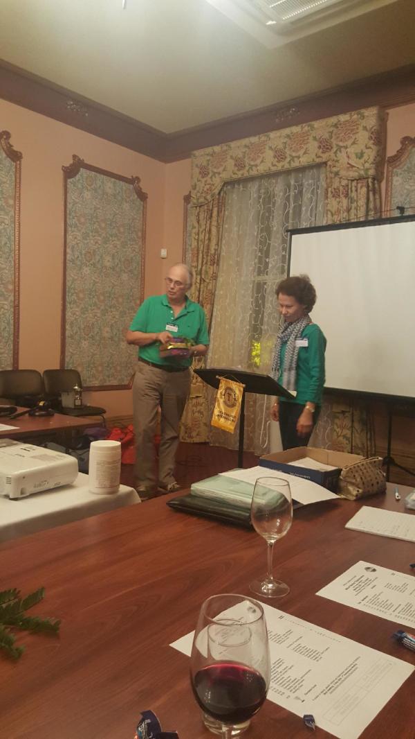 Carol thanking Neal for his amazing contributions to the club